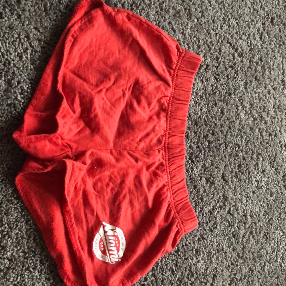 Miami red shorts!